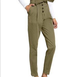 A.L.C KREW HIGH-WAIST PANTS.A tie at the waist and flattering pleats .